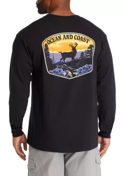 New 🛒 Ocean + Coast® Long Sleeve Peak Graphic T-Shirt 🧨